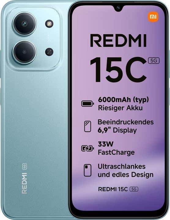 Xiaomi Redmi 15C Smartphone, 6GB RAM, 128GB, 4G Network - Green