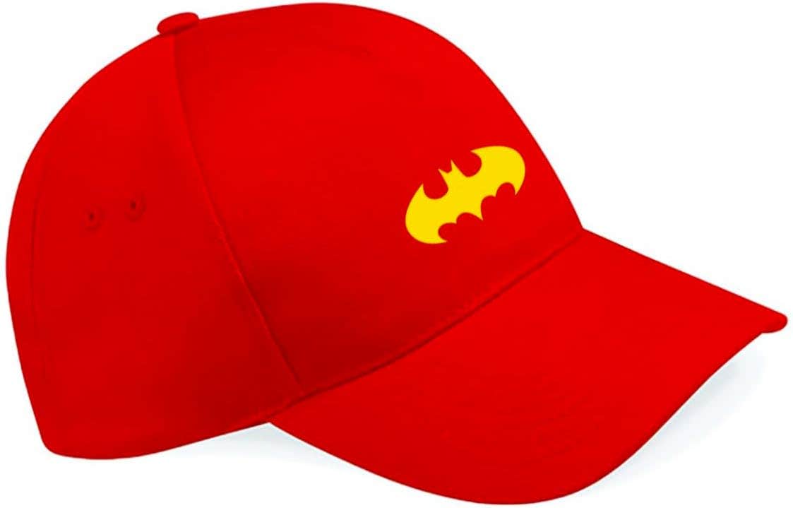 Batman Design Polyester Cap, One Size - Red