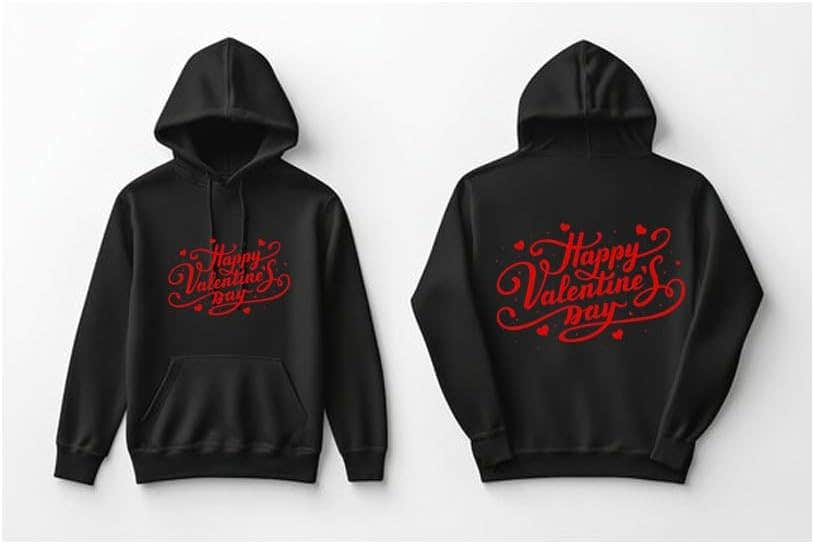 Valentine Day Design Comfortable Cotton Hoodie