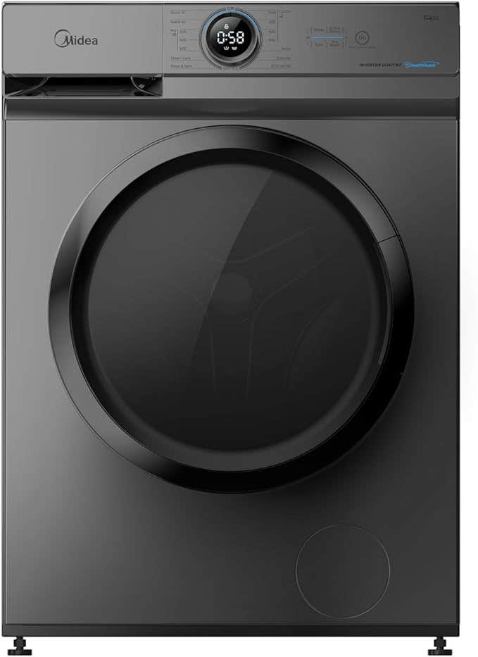 Midea Mf100W80B/Tt Front Load Automatic Washing Machine,8 Kg, Inverter Motor - Silver