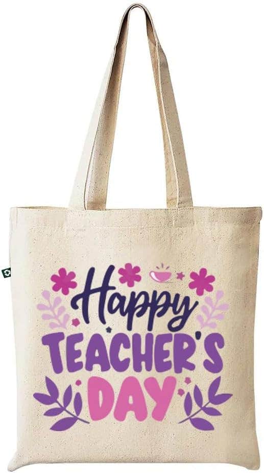 Mother's Day Design Fabric Tote Bag - Beige