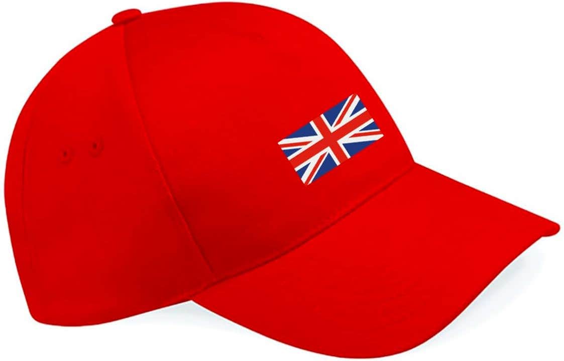 England Flag Design Polyester Cap, One Size - Red