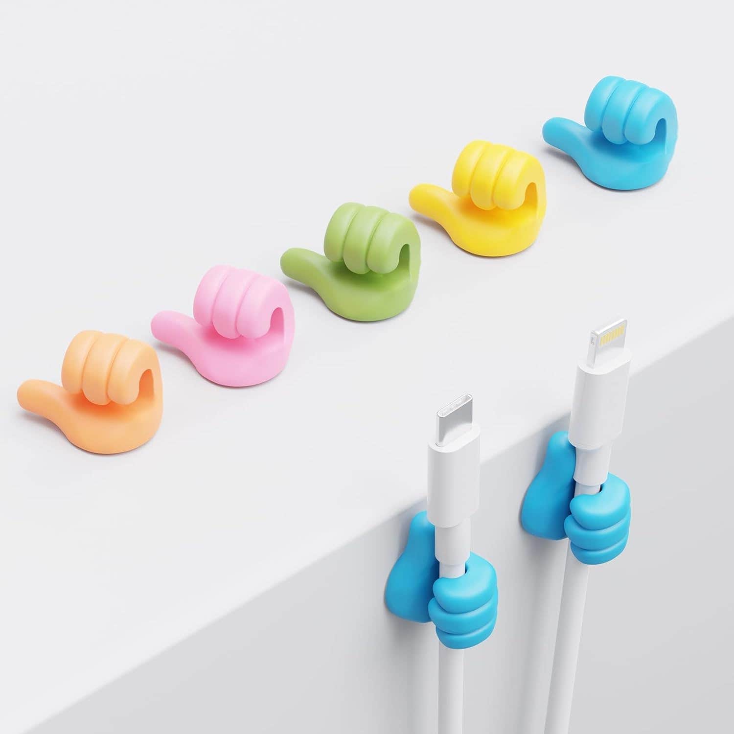 Multifunctional Electric Wire Organizer Holder, 2x2cm, 5Pieces - Multicolor