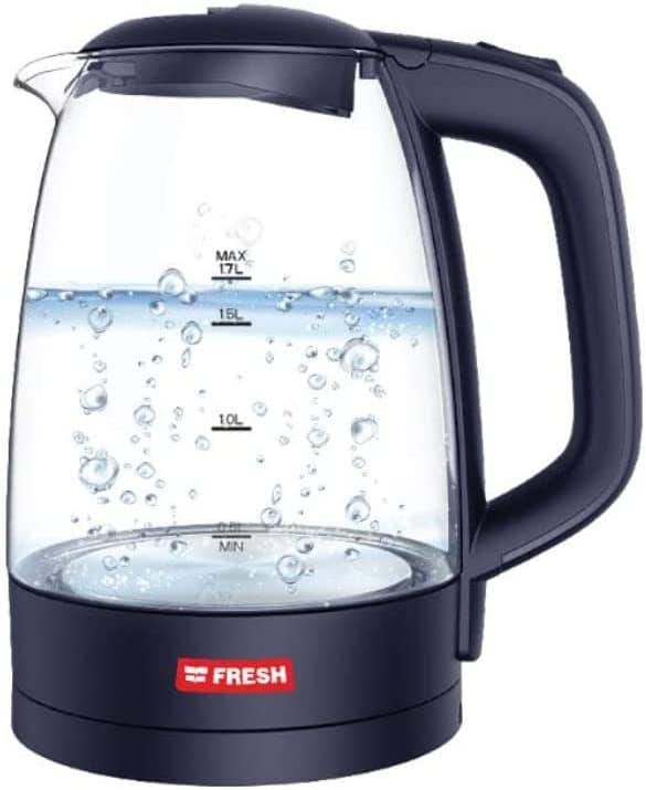 Fresh Glass Kettle, 1.7 Liter, EGK17000 - Clear Black