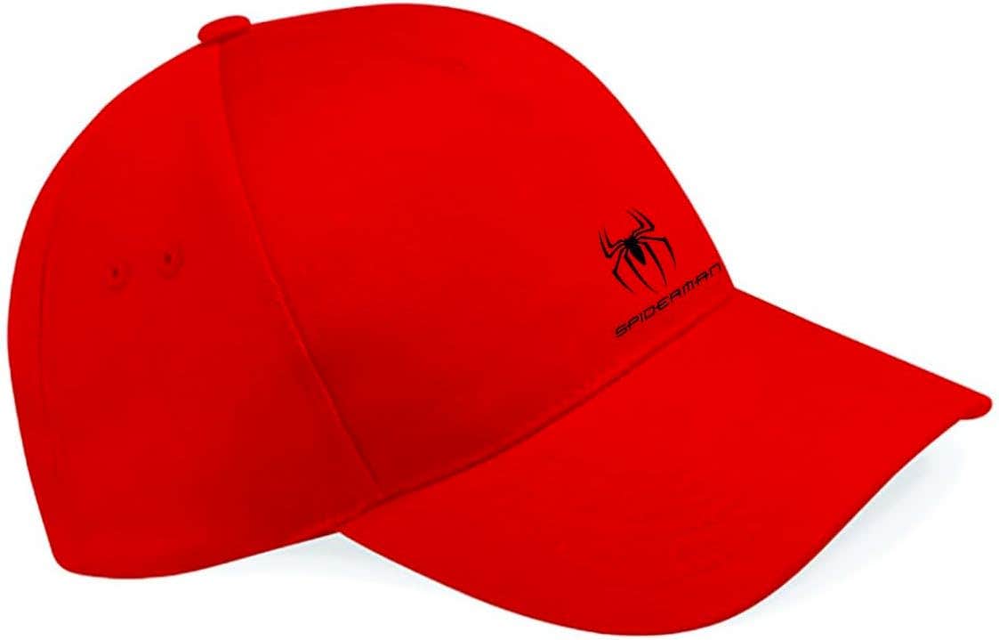 Spiderman Design Polyester Cap, One Size - Red