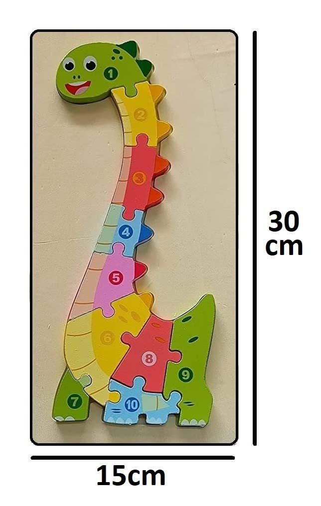 Alsafwa W22-59-3 Dinosaur Puzzle for Unisex Children - Multicolor