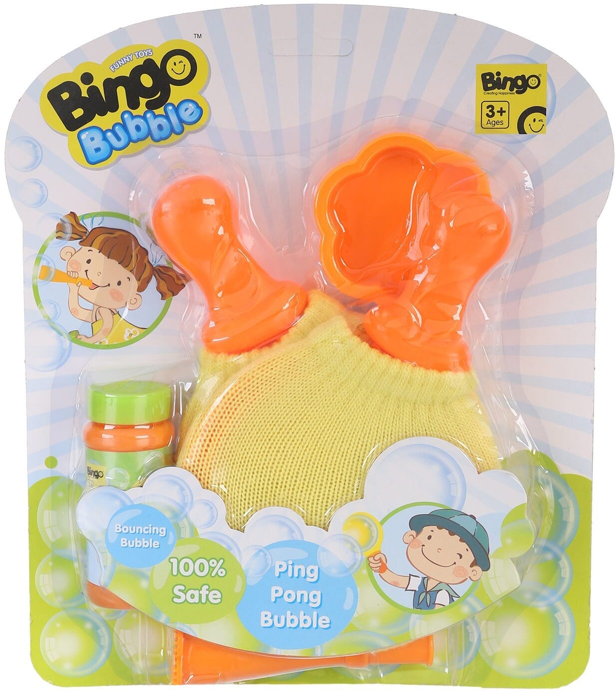 Bingo Ping Pong Toy, 5 Pieces - Multicolor