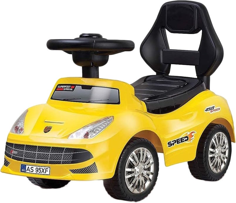 Ride-on car for children, plastic - Yellow
