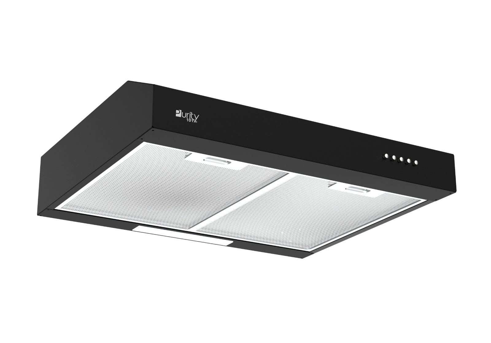 Purity PTSLIM BL60 Built-in Hood, 3 Speeds, LED Lighting, 60 cm - Black