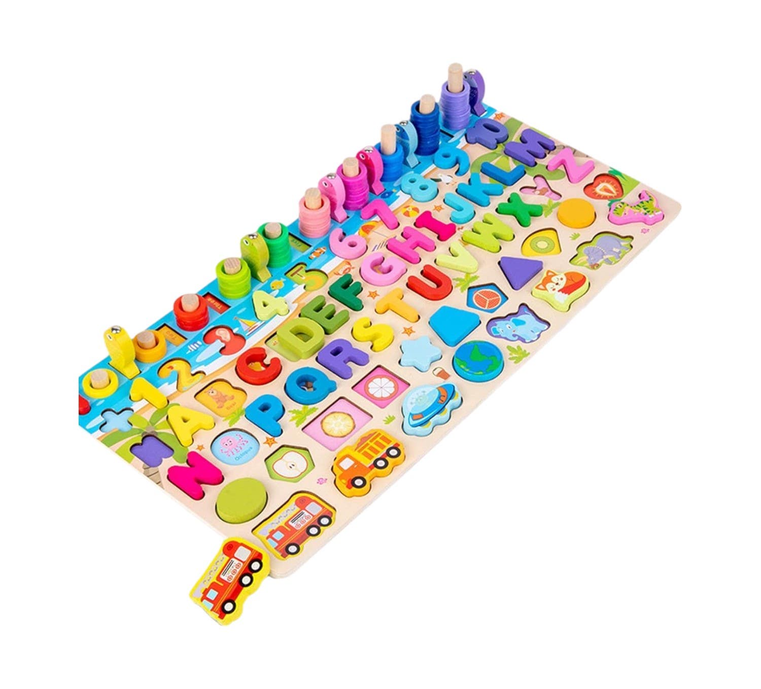 Edcb Counting Design Fishing Puzzle Game - Multicolor