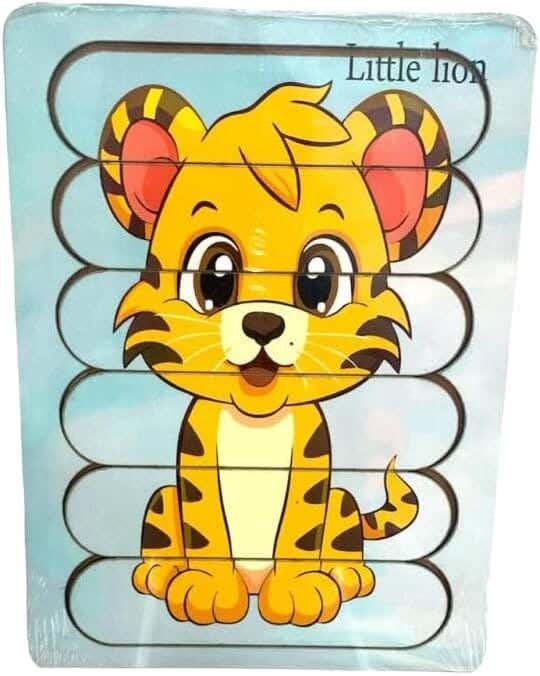 Alsafwa R7-3-D Cubs Slide Puzzle - Blue Yellow