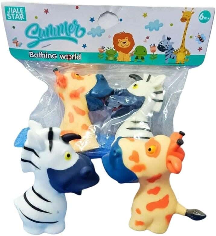 Alsafwa W25-6 Animal Bath Toy, 2 Pieces - Multicolor