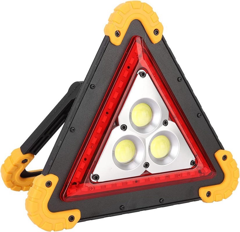 Car Warning Triangles Emergency Warning Light, Aluminum, Multicolor