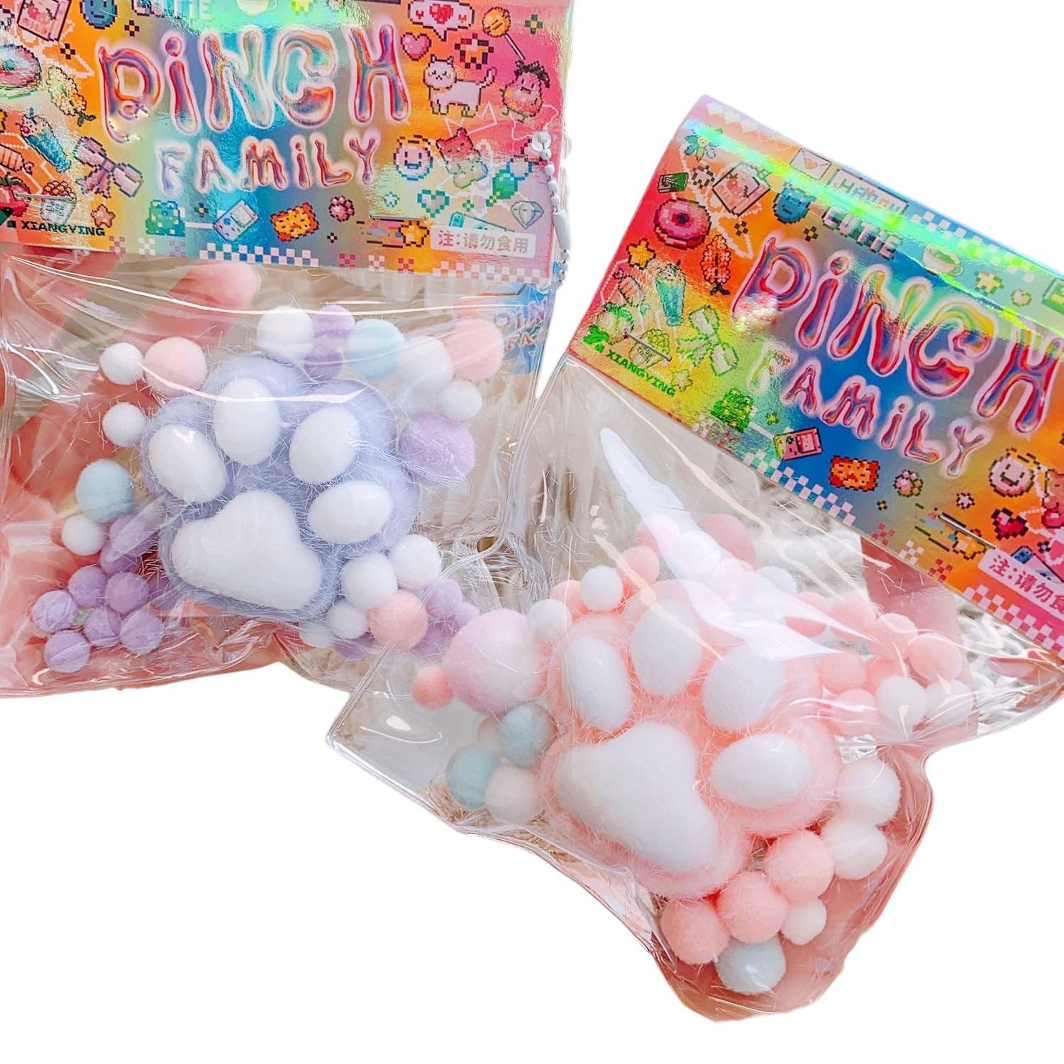 Quyihoinm Stress Relief Design Silicone Stress Relief Toy, 2 Pieces - Pink Blue