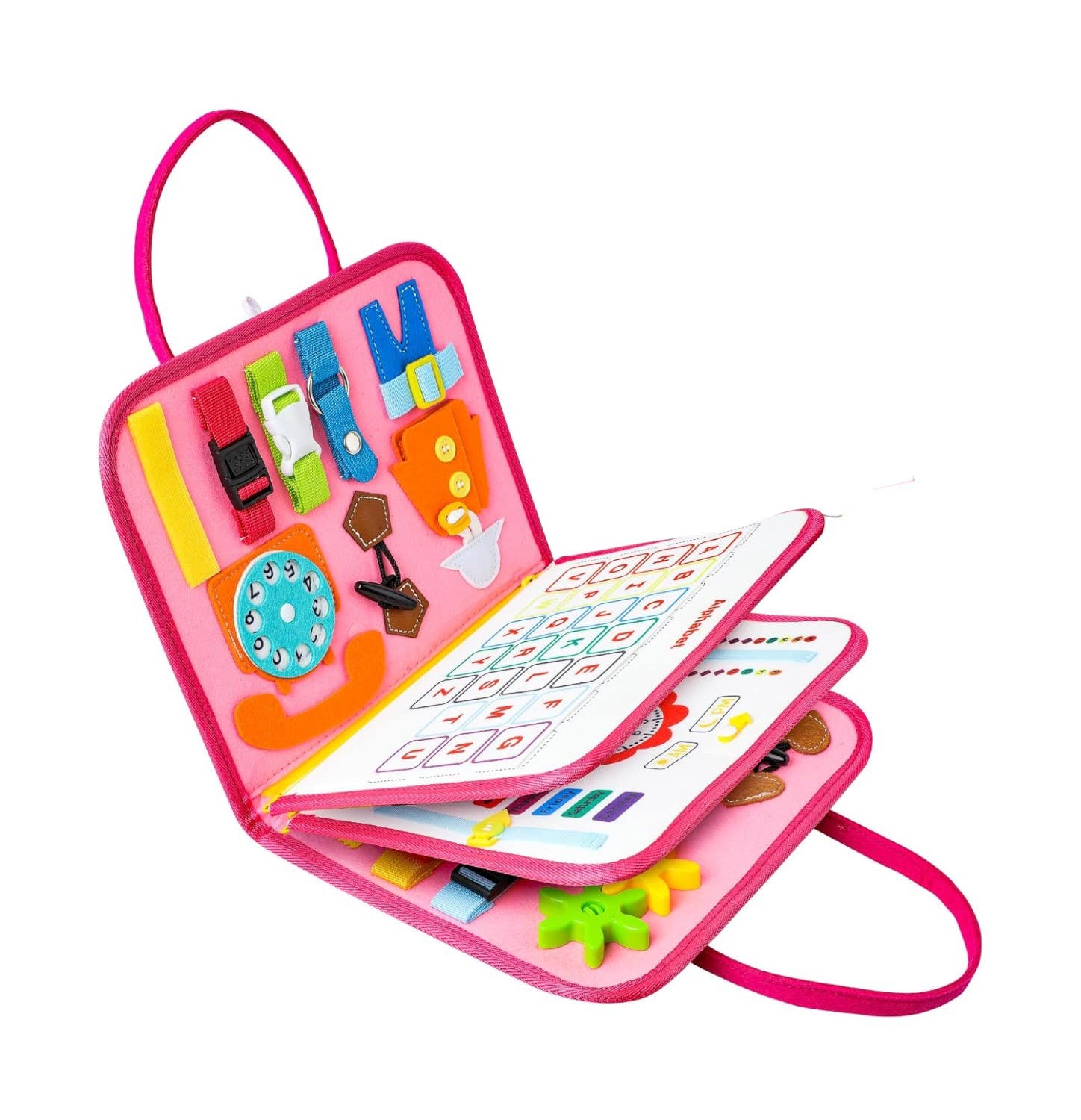 Kimimara Montessori Design Wood Busy Board for Children - Multicolor