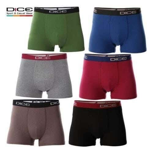 Dice Cotton Men Boxer Set, XL, 6 Pieces - Multicolor