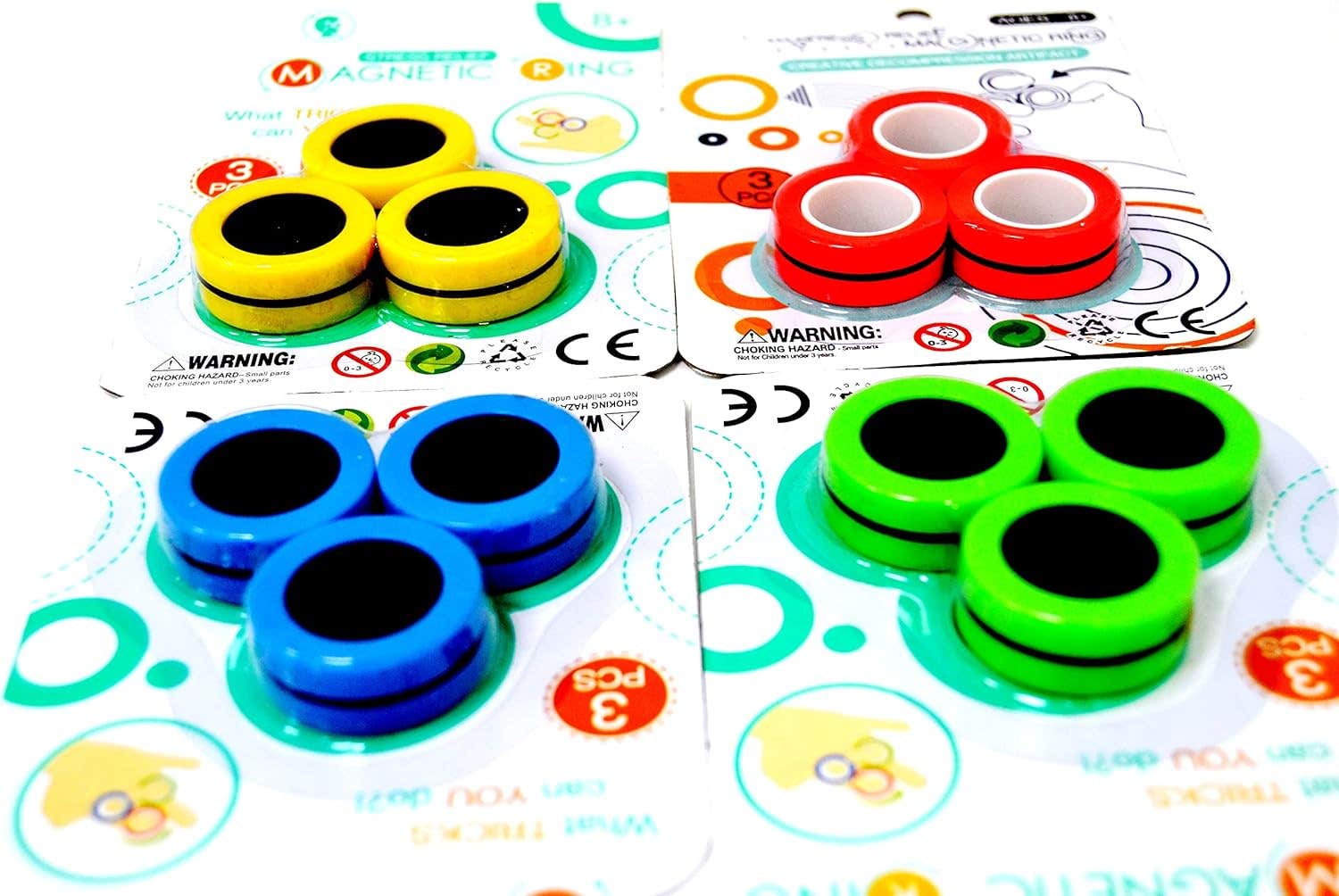 Stress Relief Design Plastic Fidget Game, 3 Pieces - Multicolor