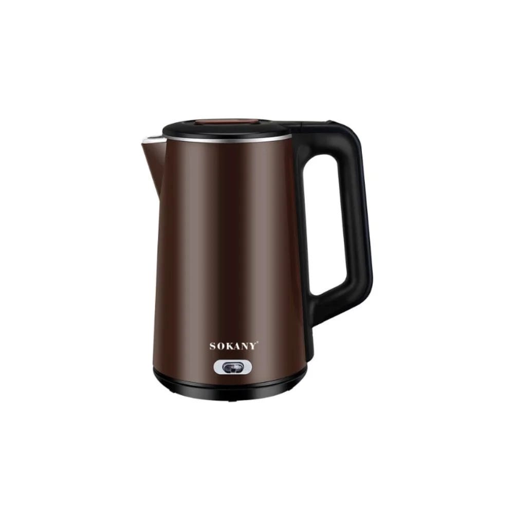 Sokani Pyrex kettle SK-09062, 1.8 litres, 1800 watt - Brown