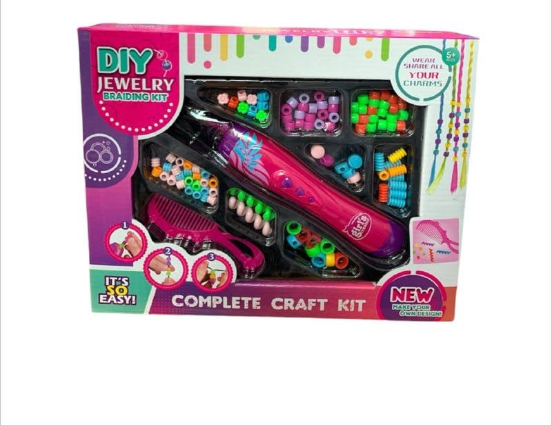 Alsafwa W36-117 Small Hair Bead Machine Toy for Girls - Multicolor