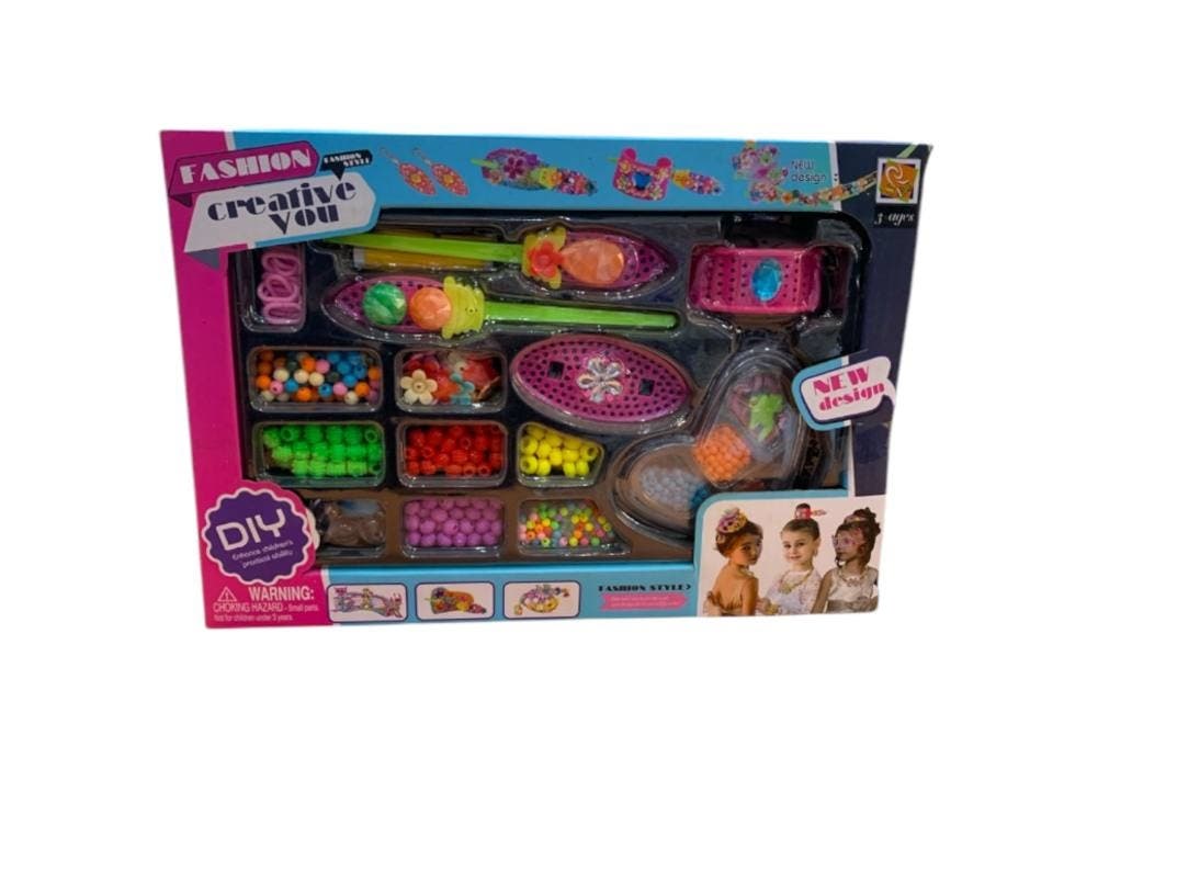 Alsafwa W36-121 Girls Bead Toy for Girls - Multicolor