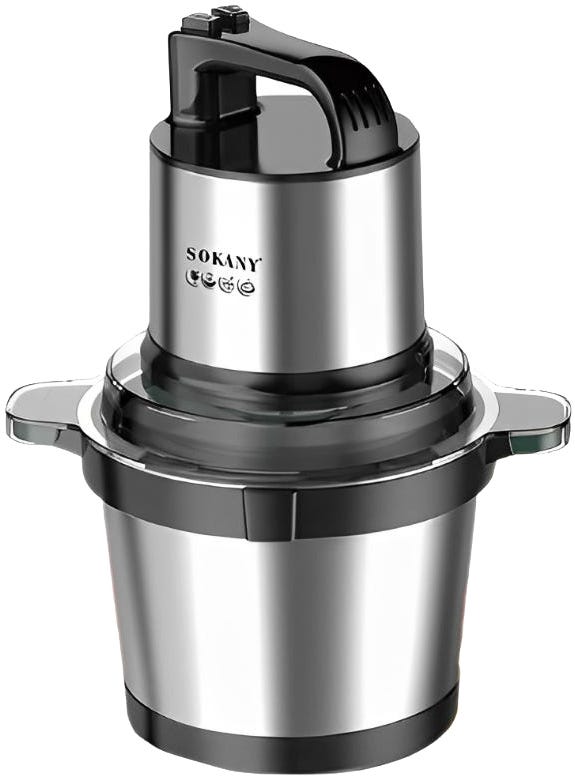 Sokany Sk-7028 Chopper, 800 Watt, 3 Liter Capacity - Black Silver