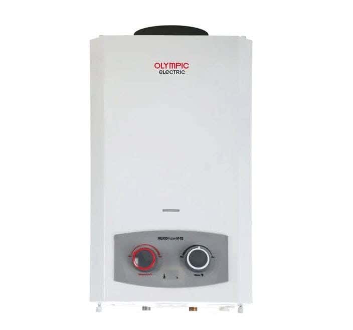 Olympic Electric Gas Water Heater, 10 Litres, Digital - White