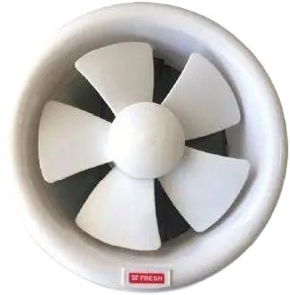 Fresh 500011727 Glass Ventilator, 15 cm - White