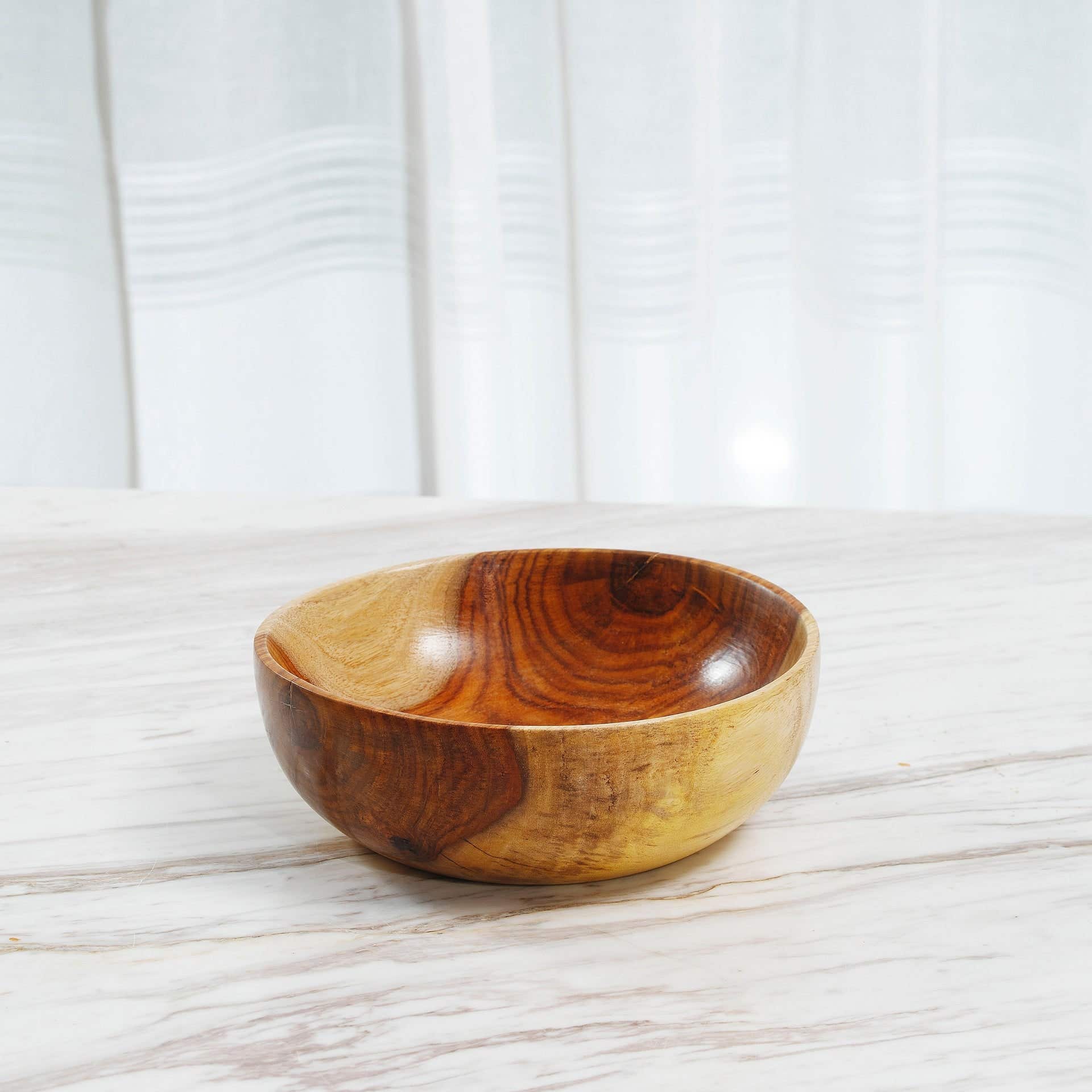 Homepro Circular Wooden Bowl, 25 Cm - Brown