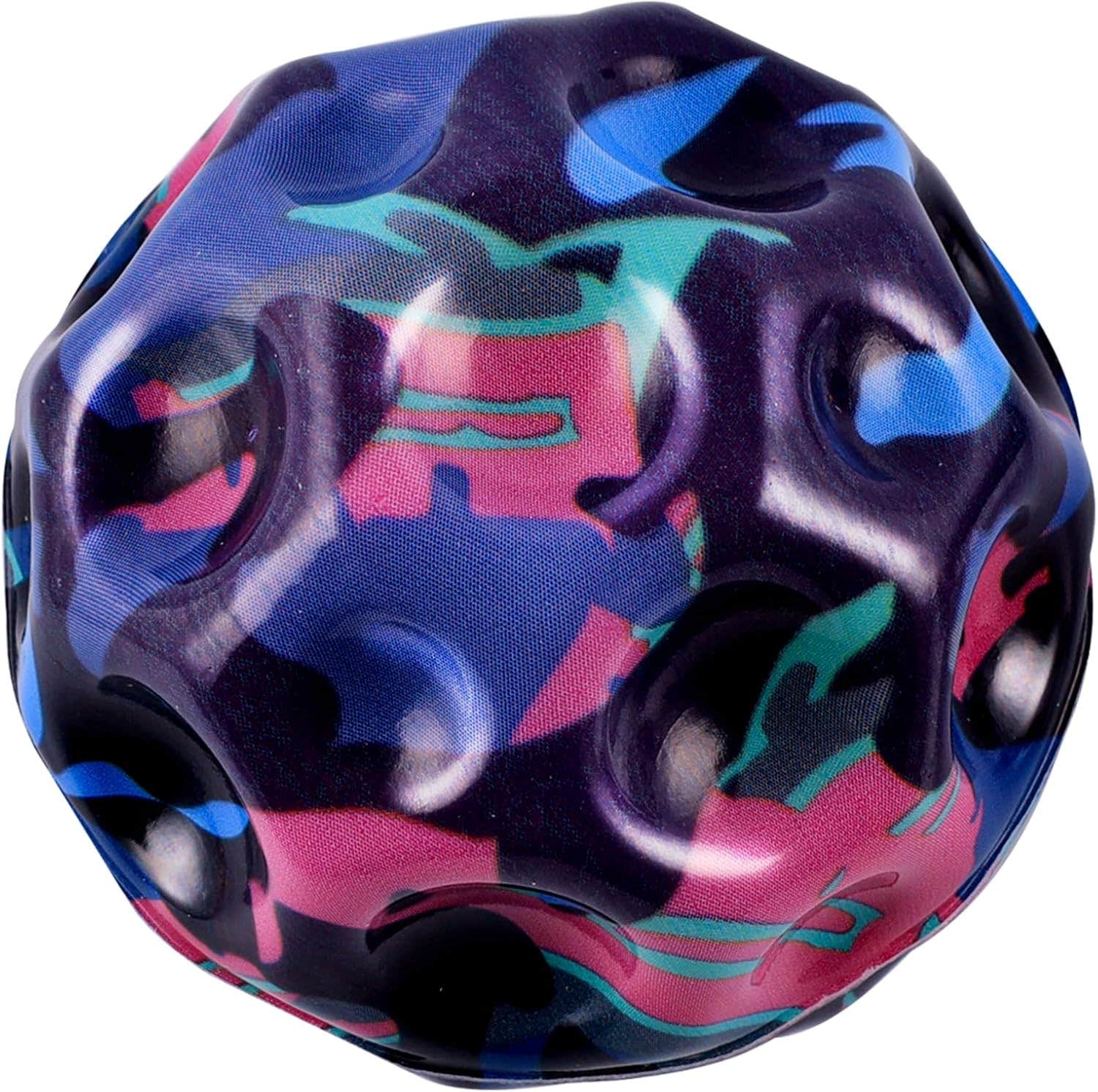 Payfully Bouncy Design Rubber Astro Jump Ball, 7cm - Multicolor