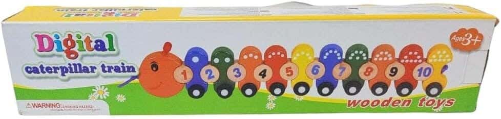 Alsafwa W15-10 Wooden Number Train Toy - Multicolor