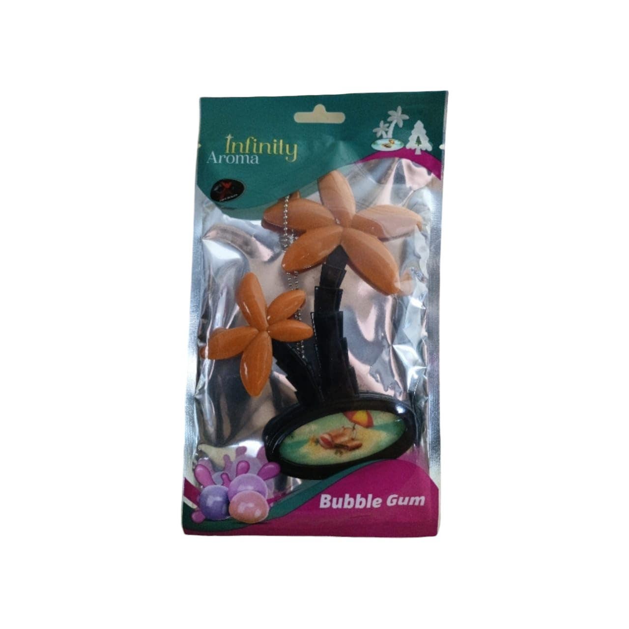 Palm Tree Car Air Freshener with Bubble Gum Scent - Multicolor