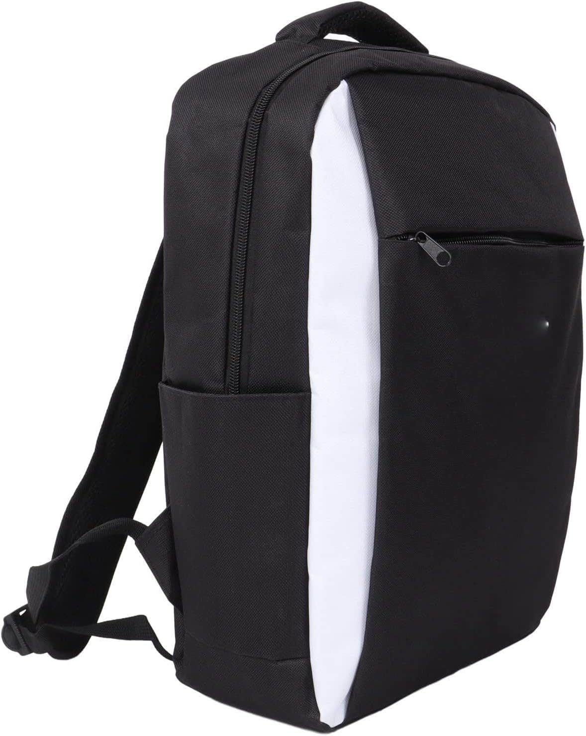 Cigemay Protective Nylon Travel Shoulder Bag for PlayStation 5 - Black White