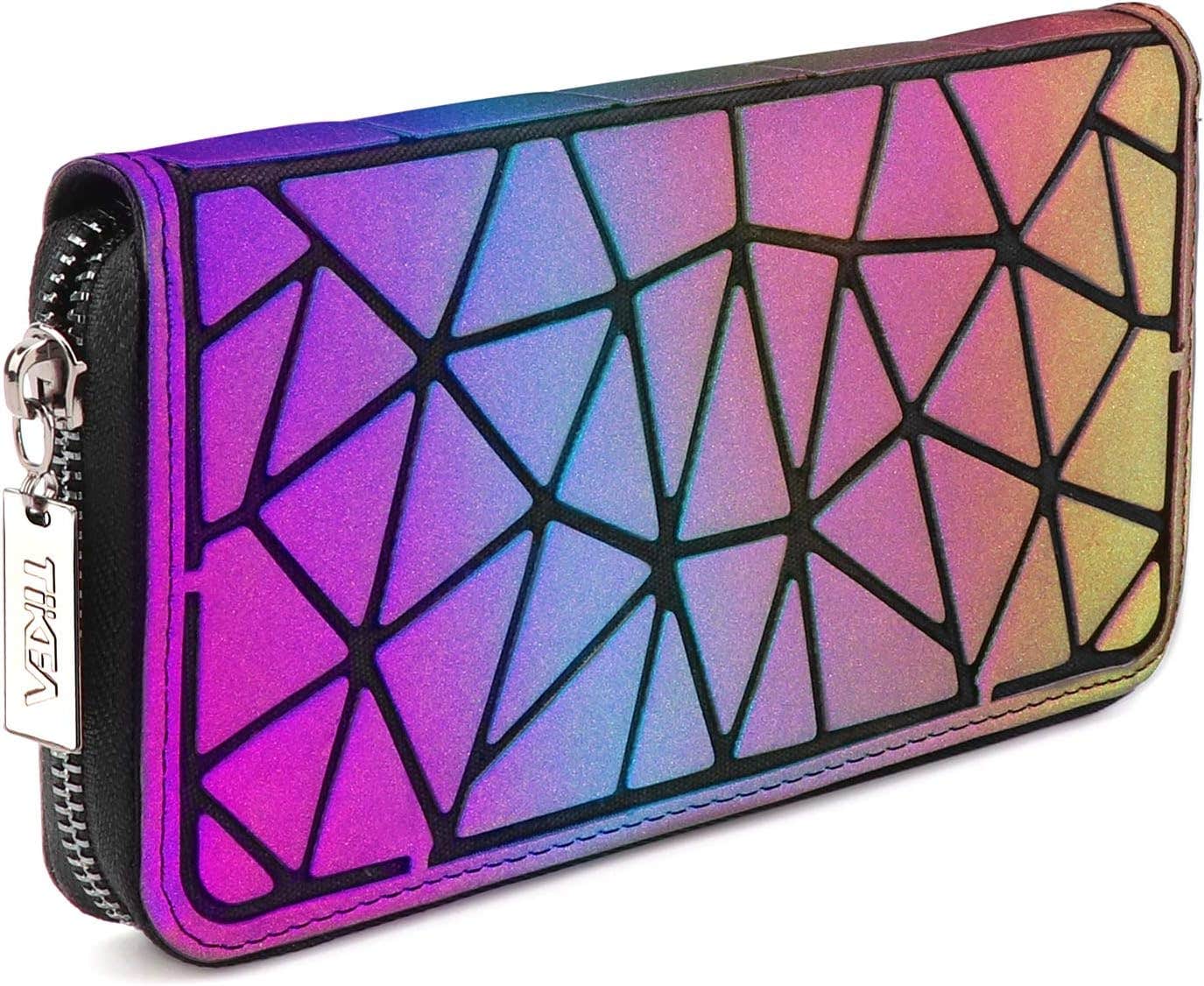 Tikea Holographic Luminous Geometric Handbag for Women - Multicolor