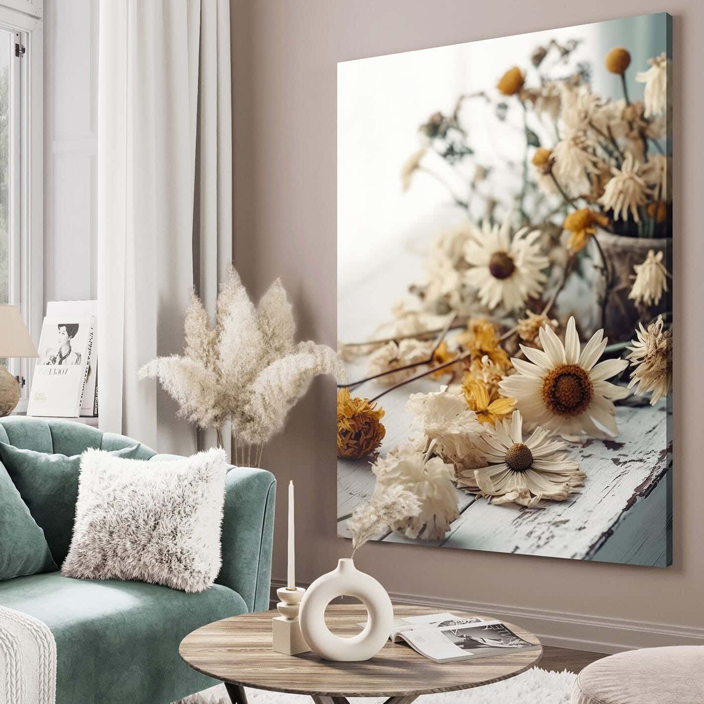 Galleria Tableau Natural Wood Printed Painting, 80x60 cm - Multicolor