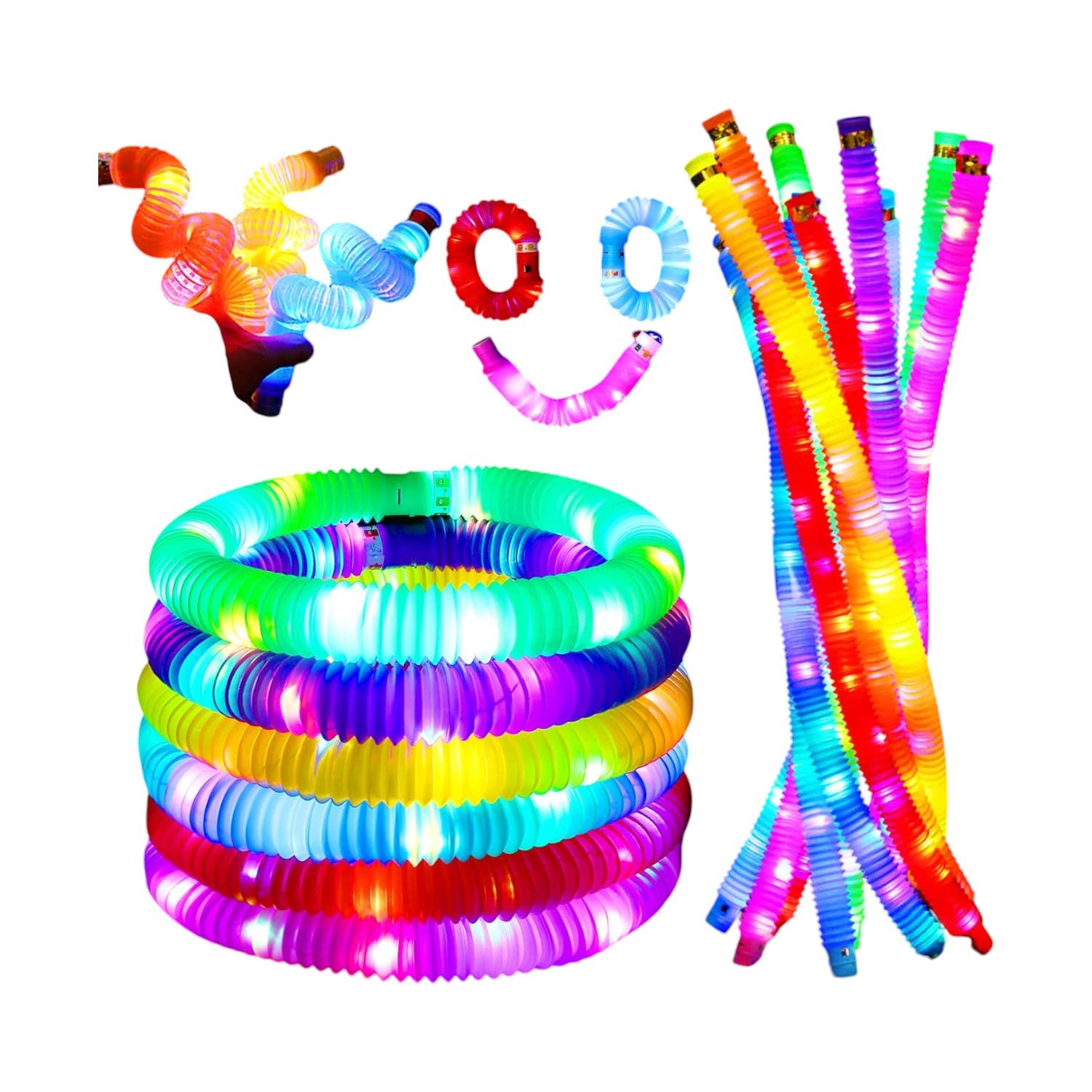 Leikurvo Luminous Design Plastic Fidget Game, 12 Pieces - Multicolor