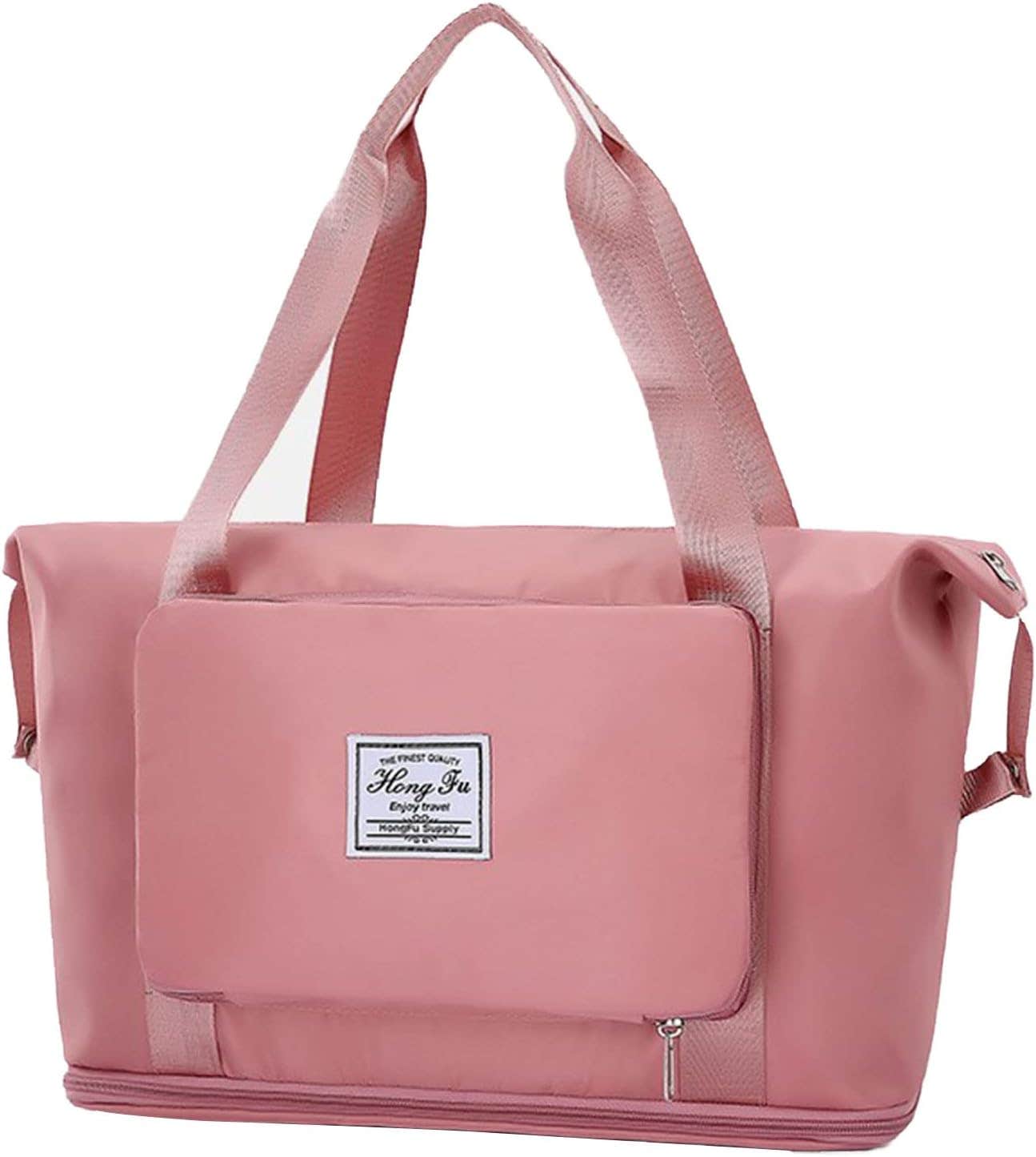 Yifrzour Wet Compartment Travel Duffel Bag - Pink