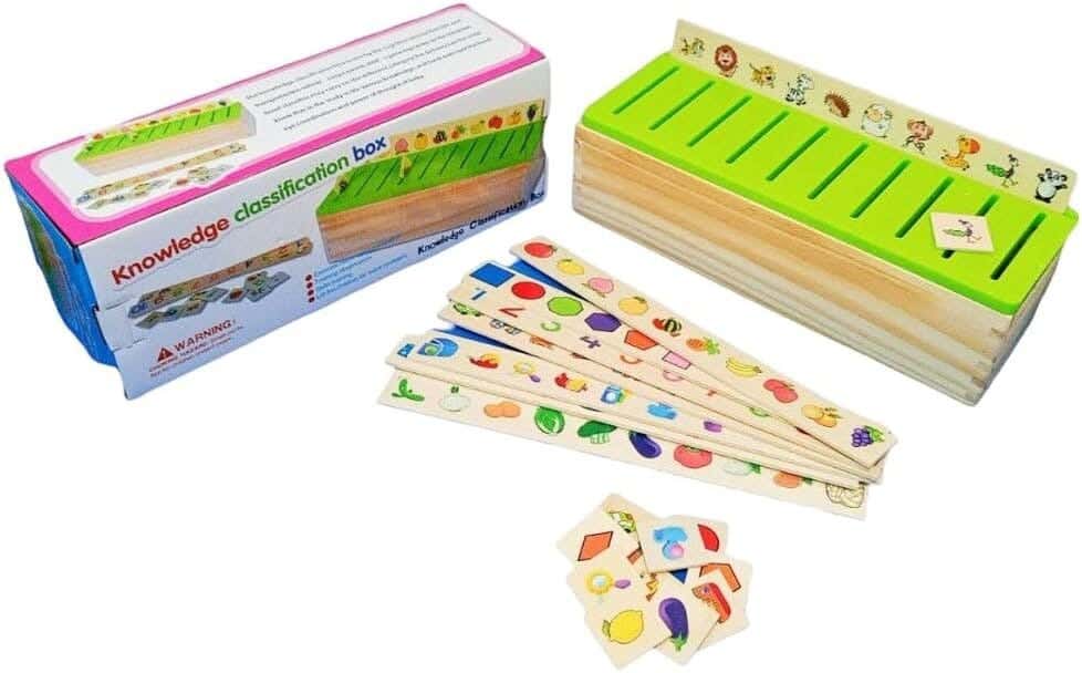 Alsafwa W14-1 Wooden Montessori Knowledge Development Toy - Multicolor