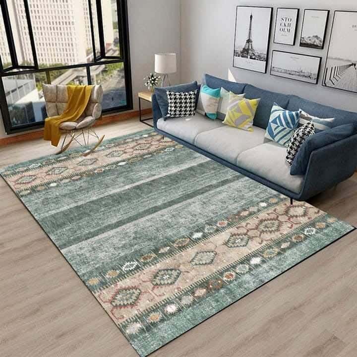 Line Sleep Dots Fabric Carpet protector, 200x300 cm - Multicolor