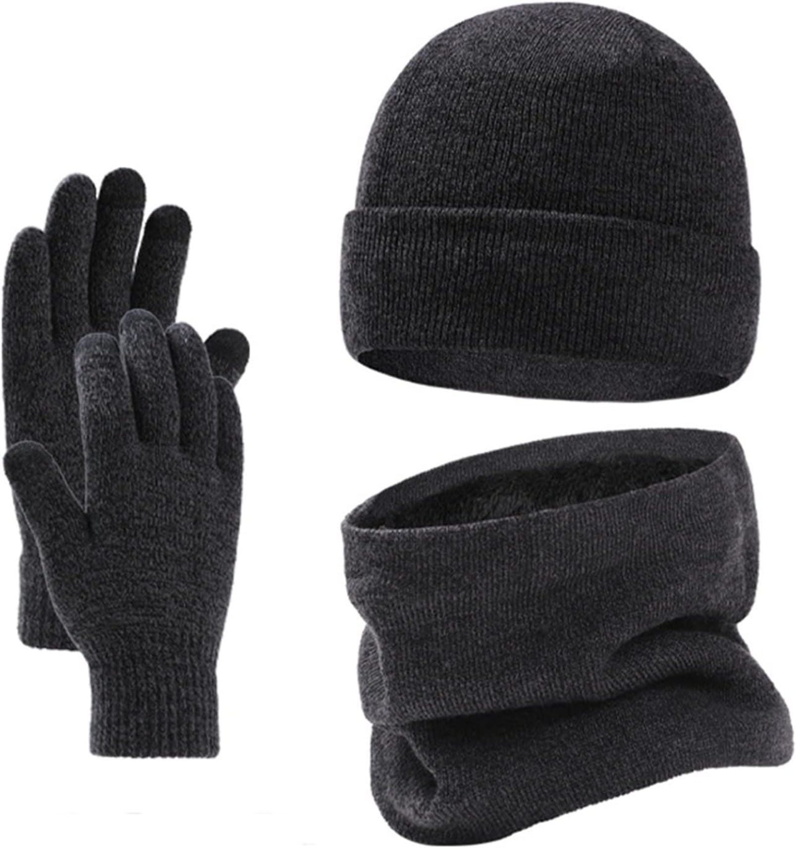Jabidoos Knitted Hat, Scarf And Gloves Set - Black