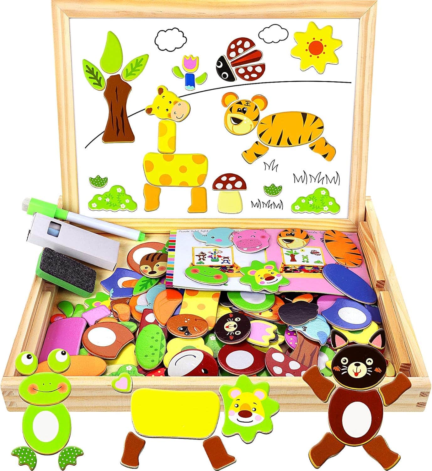 Cooljoy Magnetic Design Wood Jigsaw Puzzle, 100+ Pieces - Multicolor