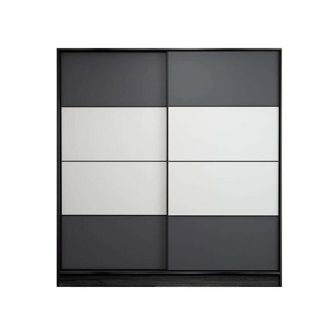 Wardrobe MDF Wood Covered With HPL Layer, 190×140×50 cm - Multicolor