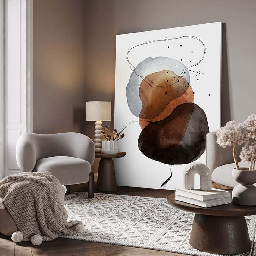 Galleria Tableau Natural Wood Printed Painting, 110x80 cm - Multicolor