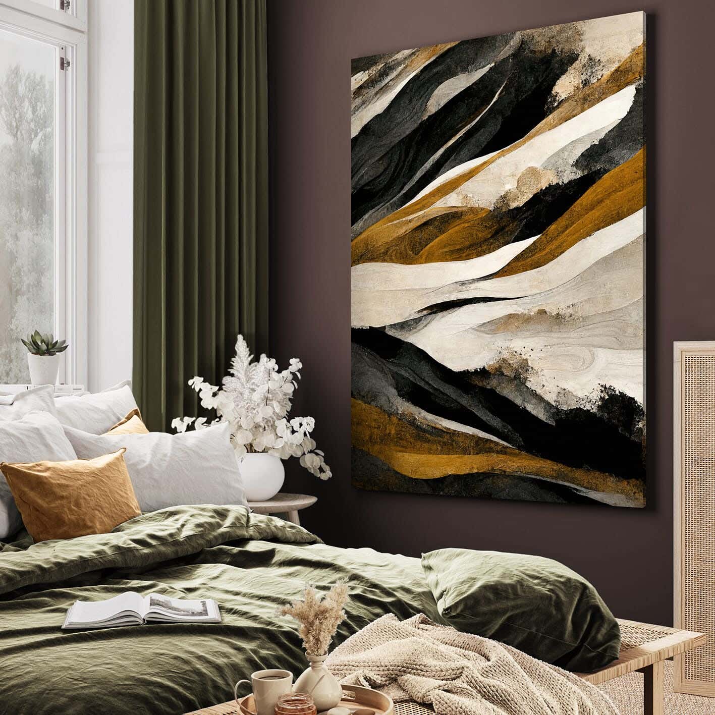 Galleria Tableau Natural Wood Printed Painting, 110x80 cm - Multicolor