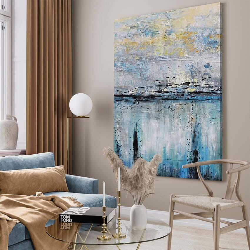 Galleria Tableau Natural Wood Printed Painting, 110x80 cm - Multicolor