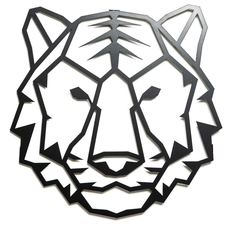 Decorative Wall Hanging, MDF Wood, 75×75 - Black