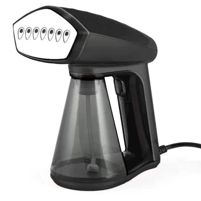Arshia AS2306-9041 Portable Steam Iron, Vertical and Horizontal Ironing, 250ml Capacity, 1640W - Black