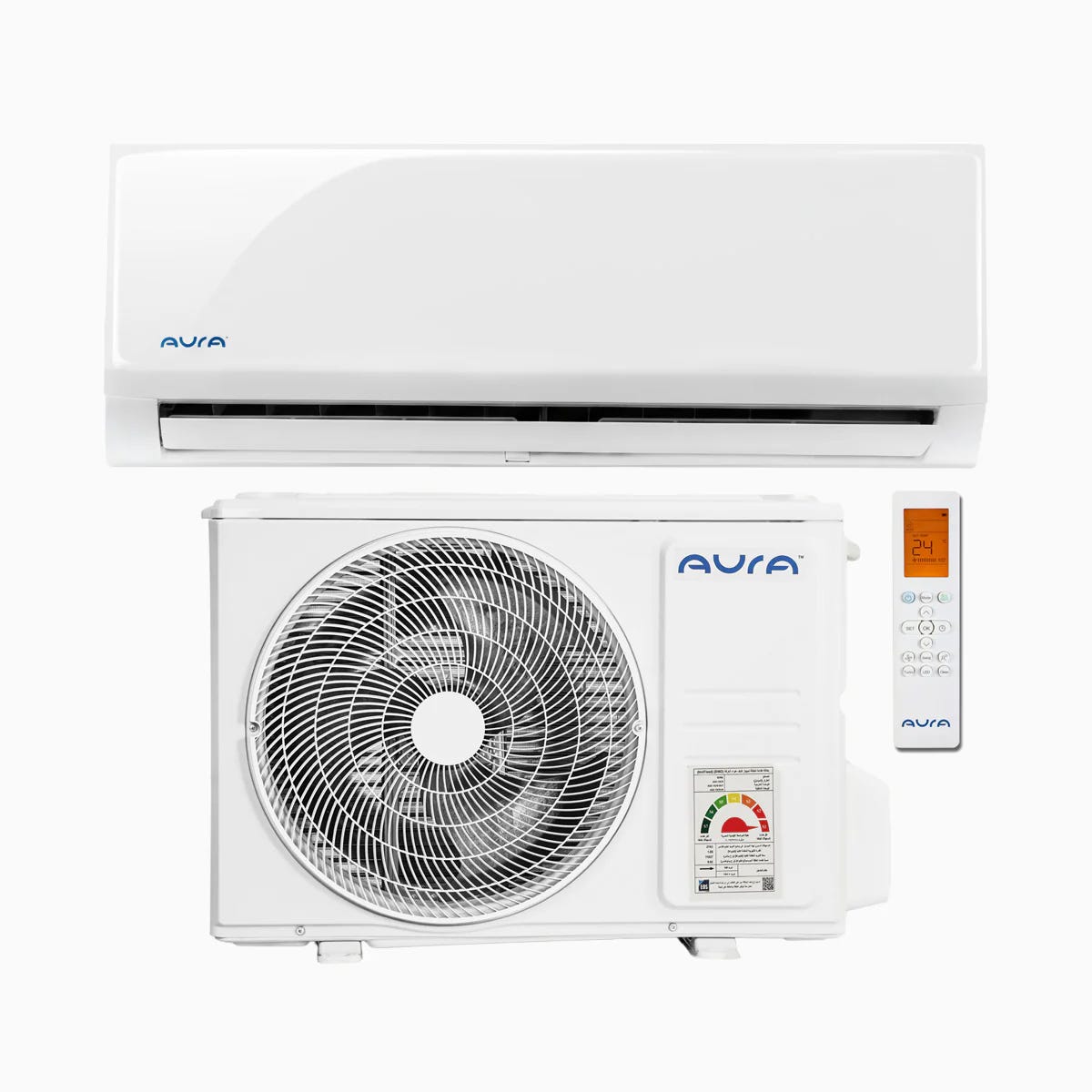Aura ECO-PLUS-12CO Split Air Conditioner, 1.5 HP, Cooling Only - White