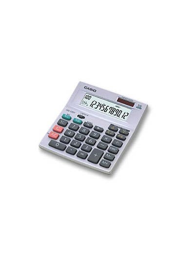 Casio MJ-12D-W-DH-W Portable Practical Desktop Calculator - Silver
