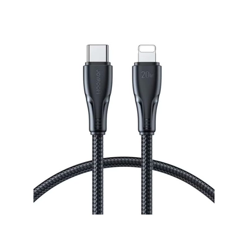 Joyroom A11 Fast Charging Cable, Type C to Lightning, 20 Watt- Black