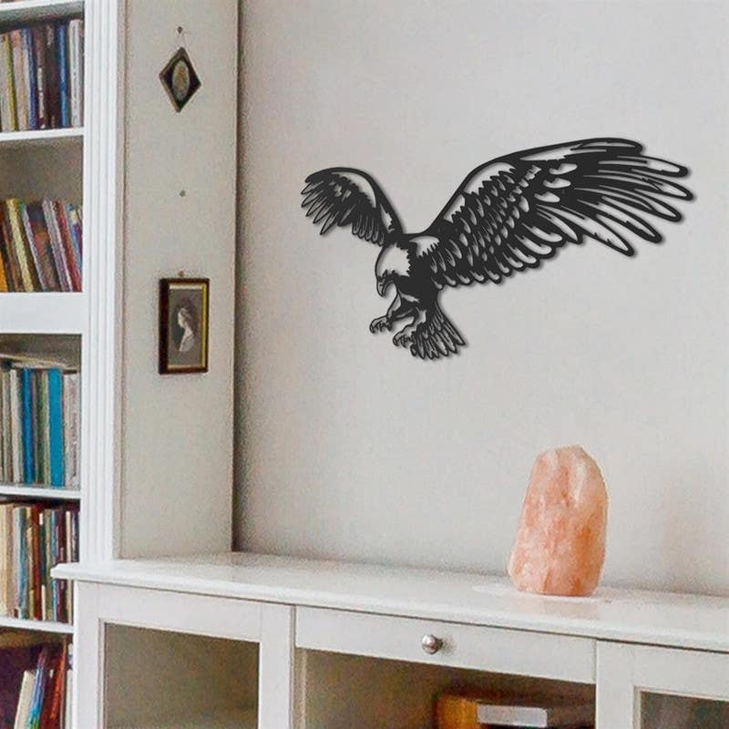 Decorative Wall Hanging, MDF Wood, 70×34×0.5 - Black